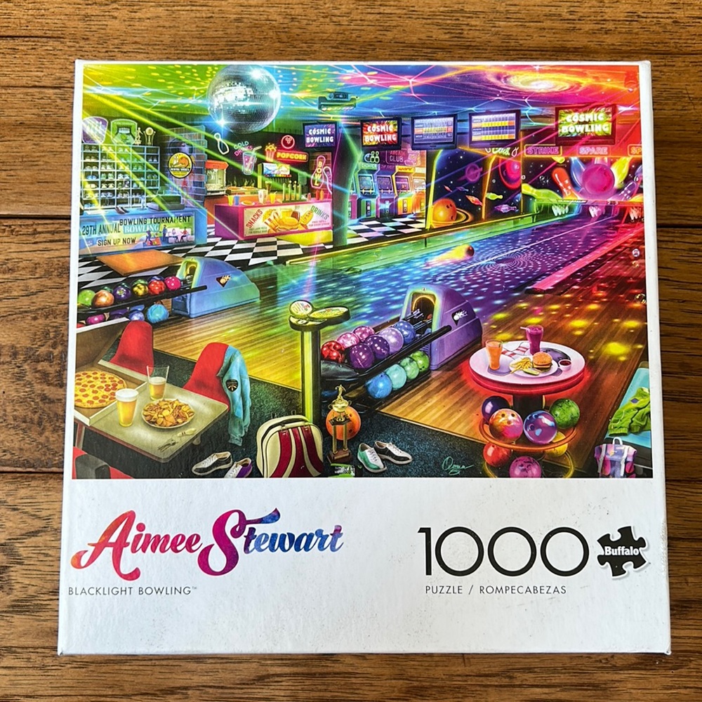 Buffalo Games Aimee Stewart Blacklight Bowling 1000 Piece Jigsaw Puzzle